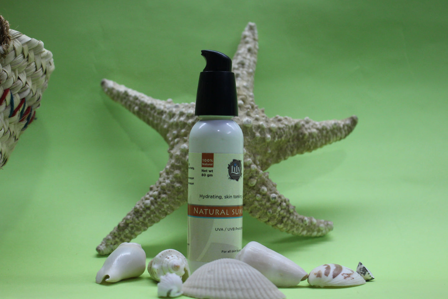 Natural sunblock SPF 50+(UVA /UVB)